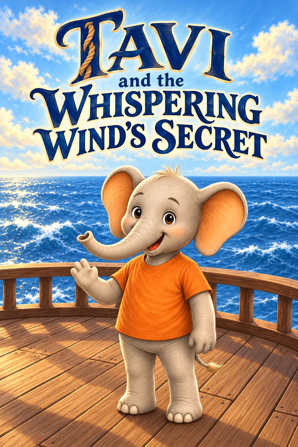Ilustración de portada de Tavi and the Whispering Wind's Secret