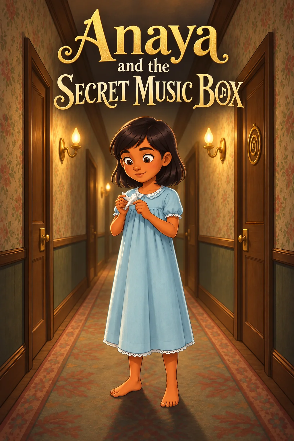 Ilustración de portada de Anaya and the Secret Music Box